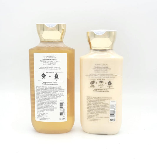 Coconut Cream Pie -Bath and Body 2 pc- Budle Shower Gel, 10 fl oz and Body Lotion, 8 fl oz