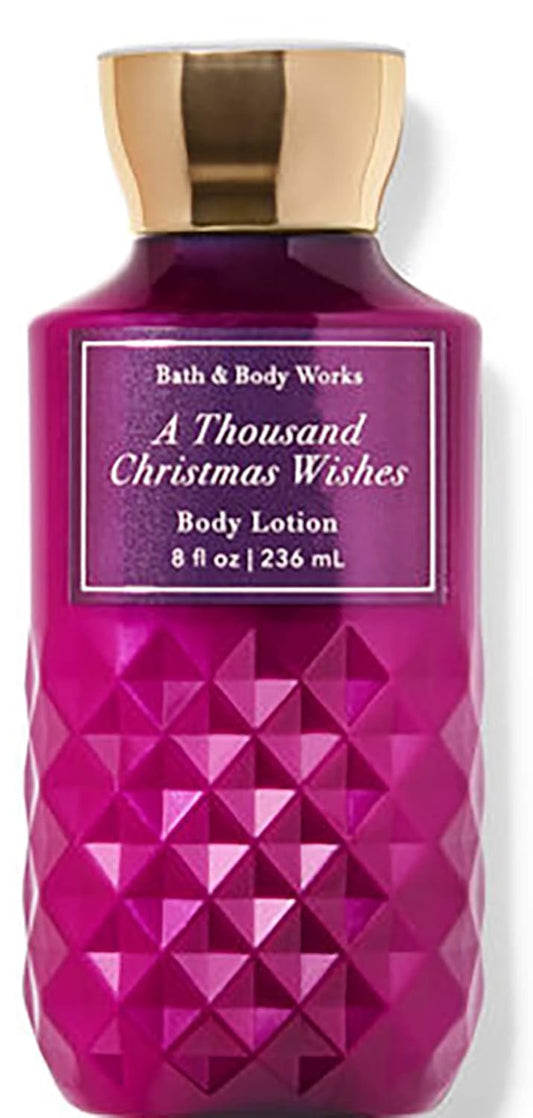 Bath & Body Works A Thousand Chritmas Wishes Body and Hand Lotion Pack of, 8oz (A Thousand Chritmas Wishes)