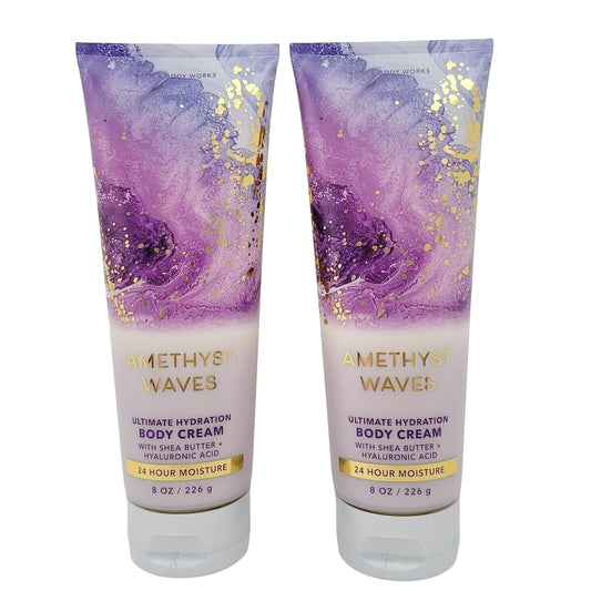 Bath & Body Works Ultimate Hydration Body Cream Pack of 2 (Amethyst Waves),8.0 fluid_ounces